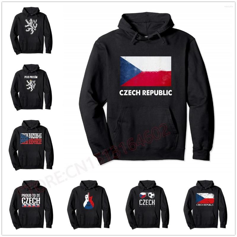 

Men's Hoodies Czech Republic Flag Pullover Hoodie Men Women Unisex Cotton Fashion Style Sweatshirt