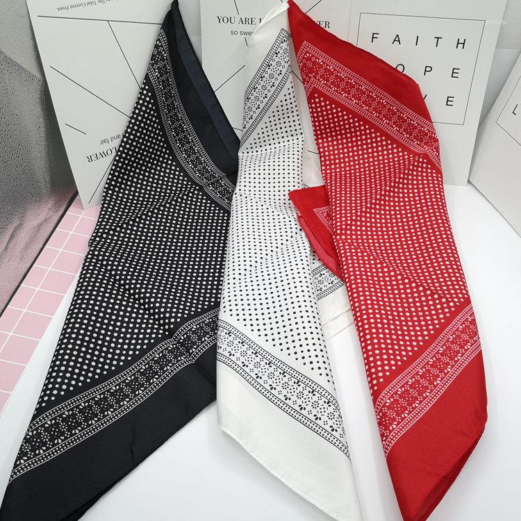 

Scarves Polyester Small Dot Kerchief Lady Wild Hair Band Hip Hop Turban Street Dancer Scarf Women Neckerchief Square Bandanas