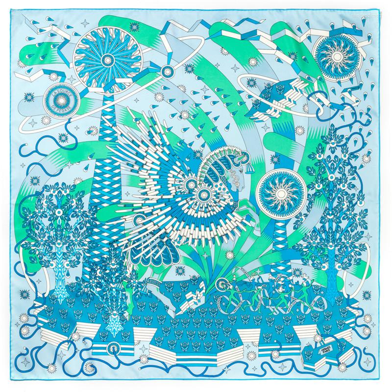 

Scarves POBING Manual Hand Rolled Twill Silk Scarf Women Sacrifice Square Echarpes Foulards Femme Wrap Bandana Hijab 90CM