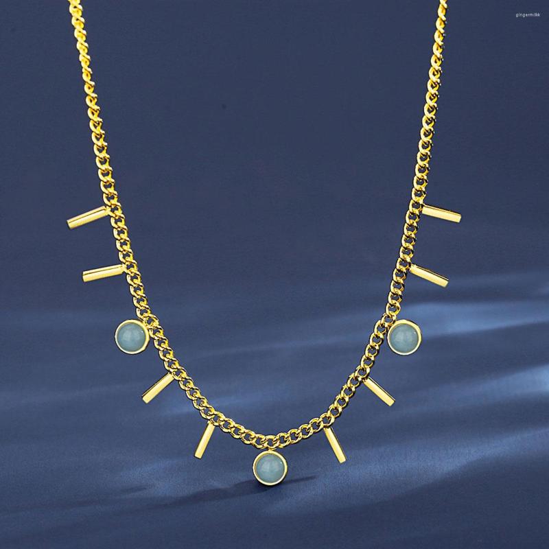 

Choker Stainless Steel Chains Necklaces For Women Statement Gold 18 K Plated Collar Geometric Necklace Party Gala 2022 Gift Square