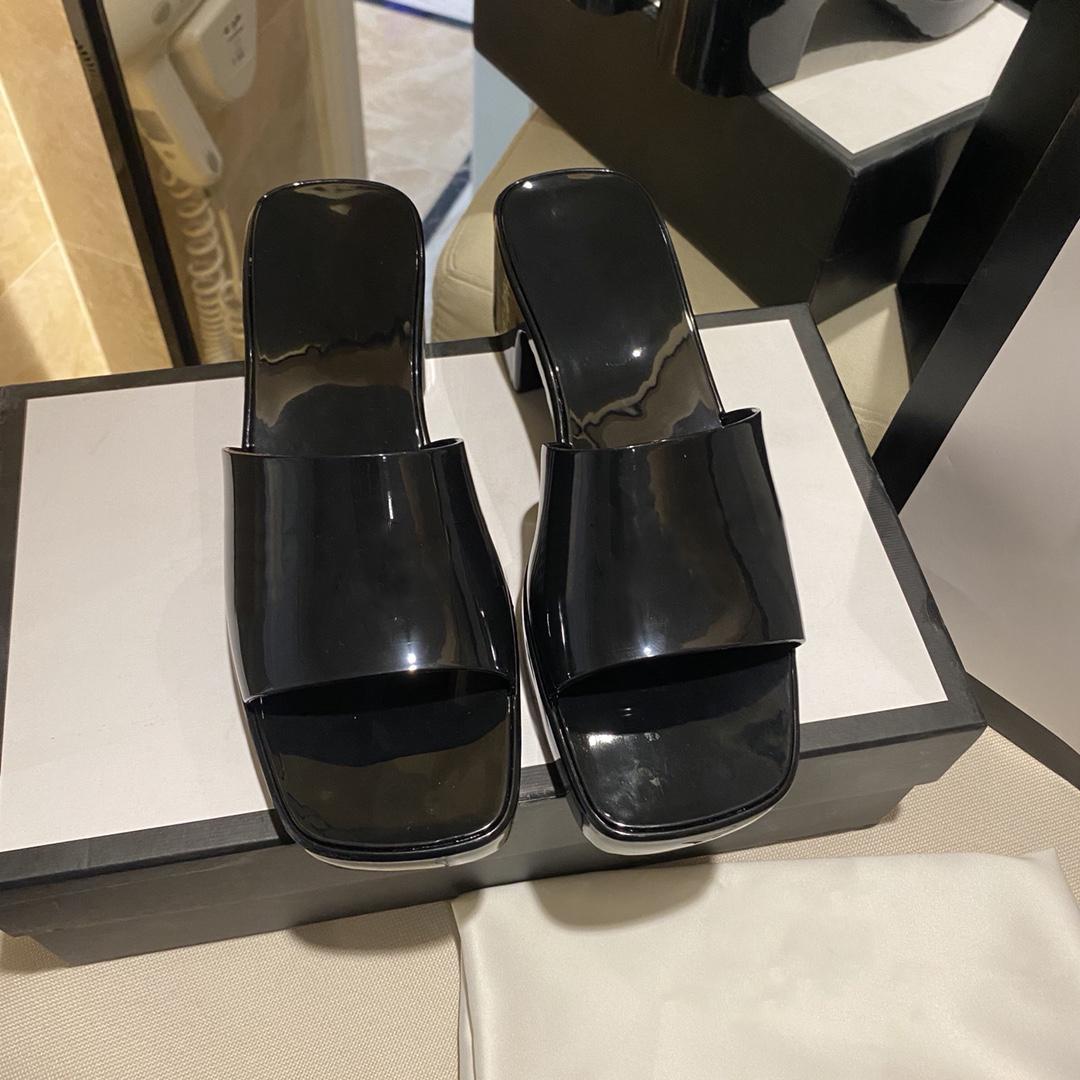 

2023 Woman Rubber Heels platform Slide Sandal Platform Slipper Pink Green Candy Colors Outdoor womens Beach Slippers sandals slider shoes, #10