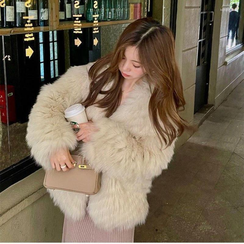 

Women' Fur Women Winter Coat Jacket Female Imitation Ladies Warm Thick Autumn Faux Artificial G135, White