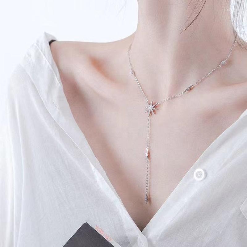 

Chains 925 Sterling Silver Statement Necklace Star Shape Luxury Layer Jewelry Custom