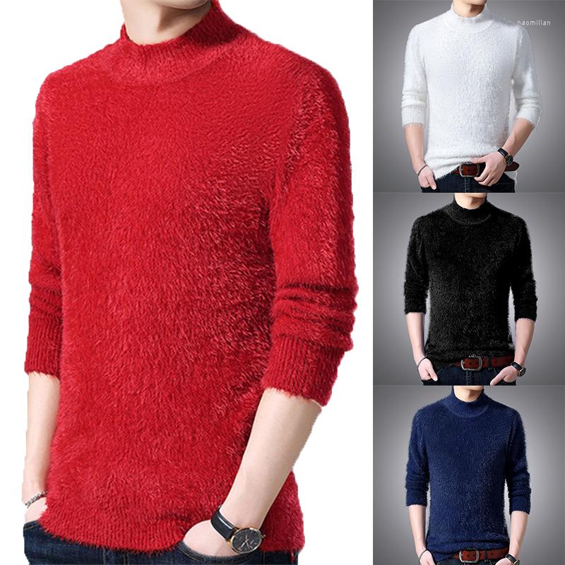 

Men's Sweaters Autumn And Winter Loose Warm Sweater Men Solid Color Turtleneck Bottoming Shirt Casual Long-sleeved Pullover Male Outwear, Black