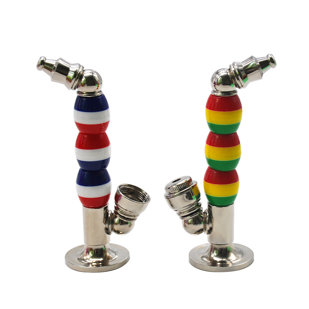 

Three beads color METAL PIPE detachable easy to clean metal pipes with cap new