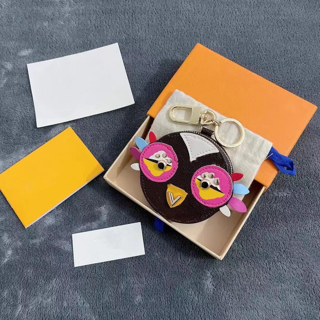 

Keychains designer key chain leather keychain recto verso car portachiavi alloy cartoon animals lovers keyring for women men cute Keys holder mens womans