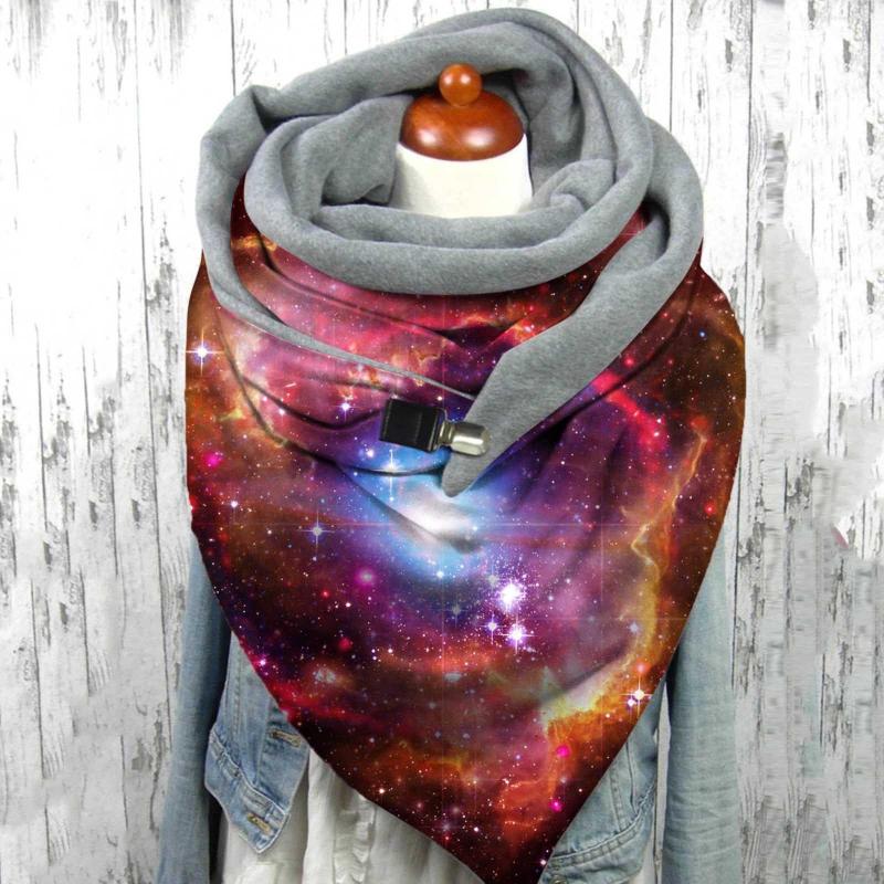 

Scarves Silk Scarf Warm Soft Winter Shawls Button Wrap Casual Print Women Knit Chain
