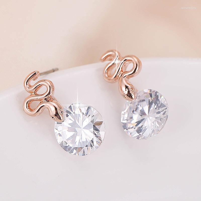 

Stud Earrings DE349 Fashion Street Shooting Exquisite Refined Grace Simulated Snakes Zircon Gift Party Banquet Woman Jewelry