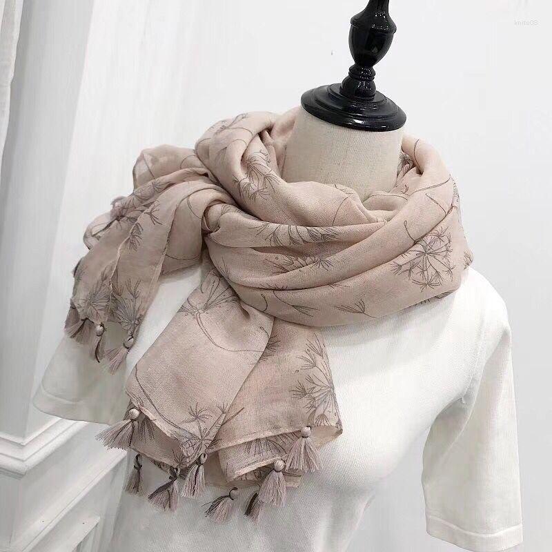 

Scarves Women 2022 Head Scarf Spring Style Muslim Hijab Dandelion Print Shawls And Floral Wrap Cape