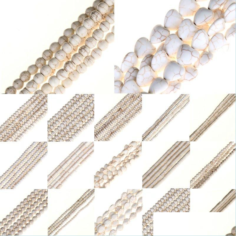 

Other New Diy Handmade White Howlite Stone Beads Spacer Loose For Necklace Bracelet Jewelry Making 15 Strand Drop Delivery 2022 Dhjot