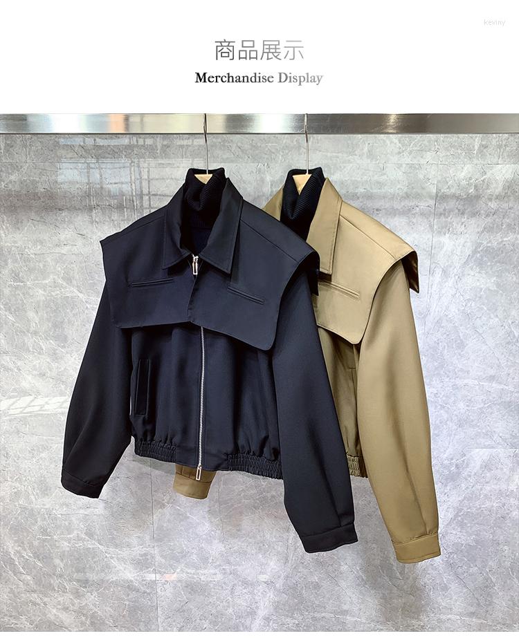 

Men's Trench Coats A00007 Fashion Men's & Jackets 2022 Runway Luxury European Design Party Style Clothing, Black