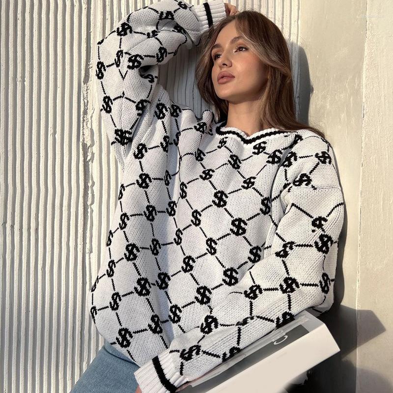 

Women' Sweaters For Women Fashion 2022 Winter Clothes Oversize Tops Thick Blouses Pullover Long Sleeve Top Knitted O-Neck Casual Sweate, Black