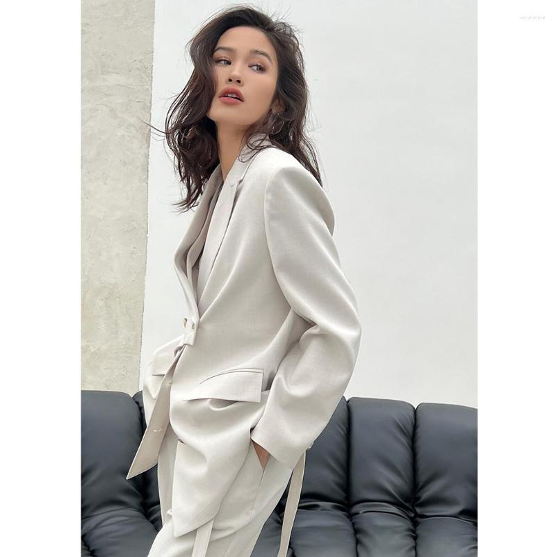 

Women' Suits 2023 Blazer Spring For Woman Minimalist Long Sleeve Casual Blazers Fashion Female Outerwear Chic Veste Femme, Black