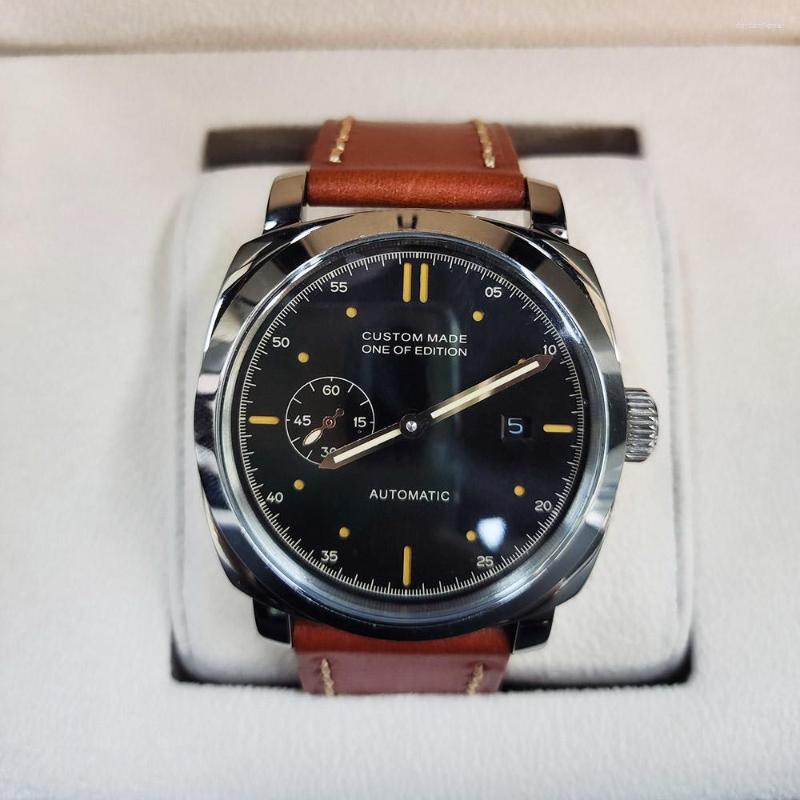 

Wristwatches 43mm No Logo Watch Fashion Sports With Calendar Second Reading Senior Luxury Men's Automatic Mechanical, No.1
