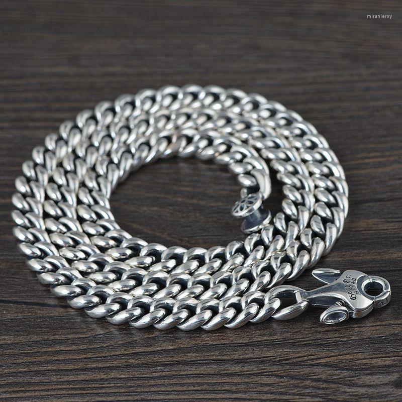 

Chains S925 Silver Antique Chain To Do The Old Thai Men's Wholesale Wide Tanks Necklace Fashion Buckle