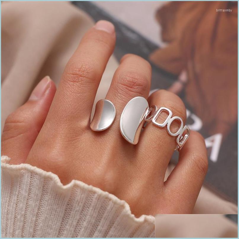

Cluster Rings Cluster Rings Fashion Sier Color Exaggerated Irregar Geometric For Women Men Minimalist Open Big Party Gifts Couples J Dhnhw