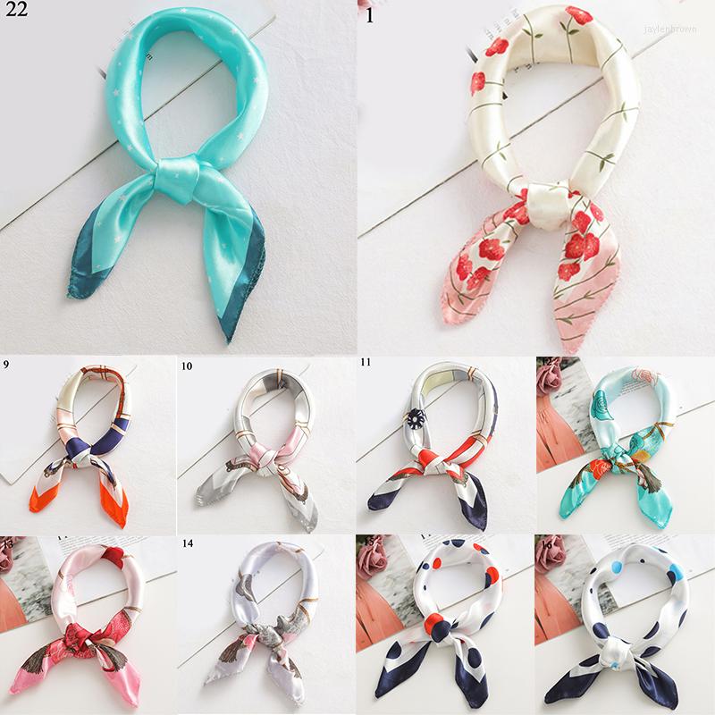 

Scarves Small Printed Hair Scarf Square Silk Satin Head Tie Band Retro Neckerchief Bandana Shawl