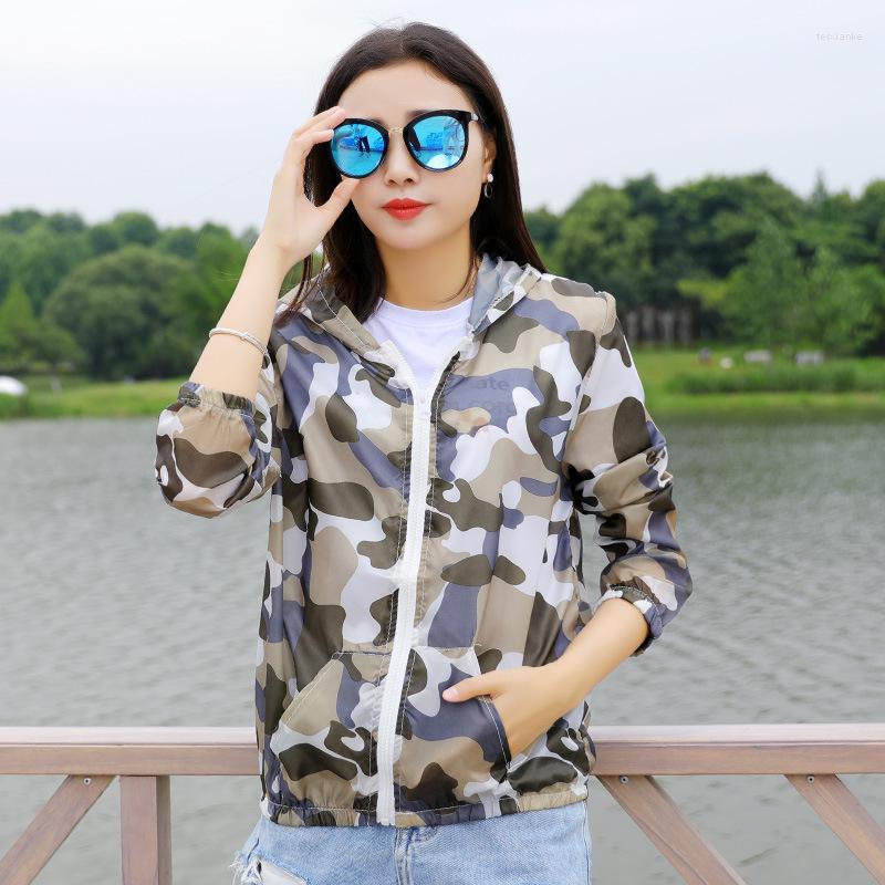 

Women's Blouses Summer Female Hooded Sunscreen Outwear Long Sleeve Camouflage Sunproof Shirts Breathable Fast Dry Windproof, Windproof shirt3