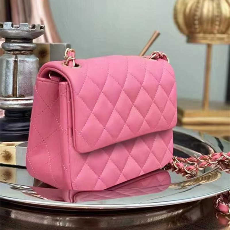 

Luxury designer women's handbag fashion new chain rhomb leather versatile one-shoulder crossbody bag, Red