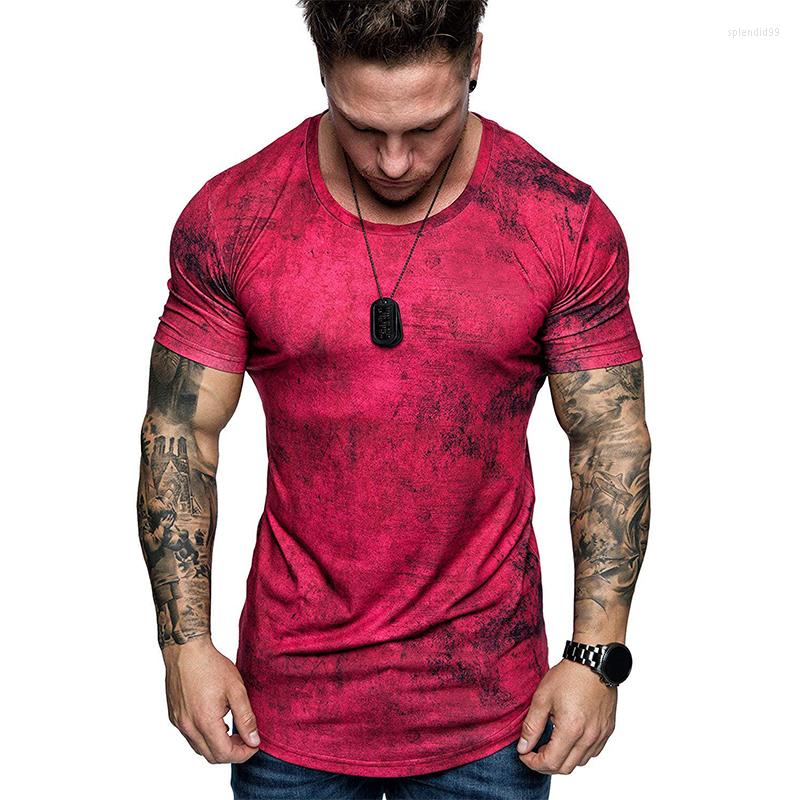 

Men's Suits NO.2-7670 Monochrome 3D T-Shirt Men's Casual Top Summer O-Neck Shirt Large Size Streetwear, 7670-2