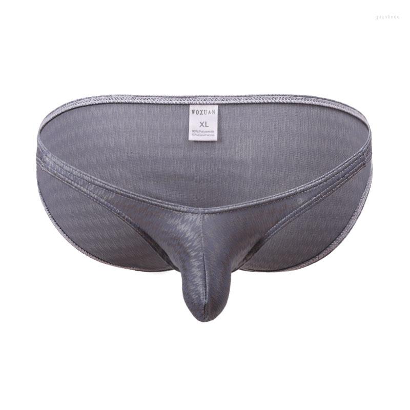 

Underpants Men Sexy Briefs Gay Underwear Thongs Solid Soft Nylon Low Waist Breathable G-string U Convex Pouch Male Panties Shorts, Red