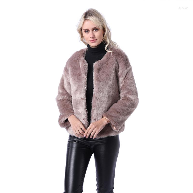 

Women' Fur Coat Women Fashion Jacket Winter Soft Warm Plush Teddy Casual Long Sleeve Ladies Overcoat, Beige
