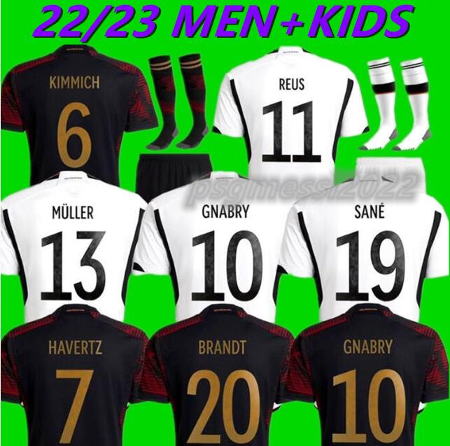 

2022 German #19 SANE Soccer Jersey 22/23 #6 KIMMICH #7 HAVERTZ #8 GORETZKA #9 WERNER Shirt #10 GNABRY #11 REUS #13 MULLER #20 BRANDT World Cup national team Football Uniform666, 22/23 kids size