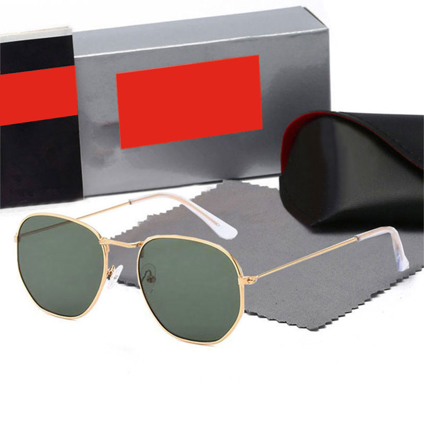 Booe Ban Top Qualité Lentille En Verre lunettes Hommes Classique Marque Rétro femmes Lunettes De Soleil Designer De Luxe Lunettes Pilote Hexagone