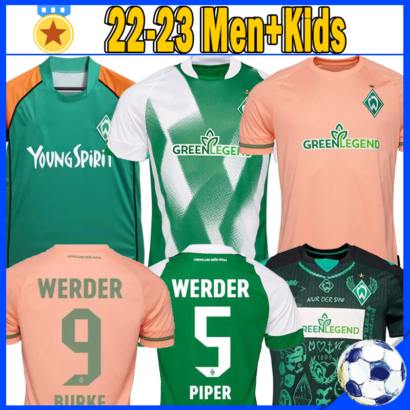 

22/23 Werder Bremen Soccer Jerseys Special Marvin Ducksch Leonardo Bittencourt BLACK GREEN 2021 2022 How Deep is Your Love FOOTBALL Uniforms THAILAND QUALITY SHIRTS, Bulaimei 21-22 special
