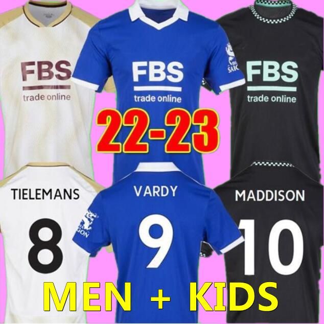 

22 23 Soccer Jersey City VARDY MADDISON 2022 2023 BARNES TIELEMANS AYOZE DAKA LOOKMAN away Top Football kit Shirt IHEANACHO Men kids set uniforms, Kids home