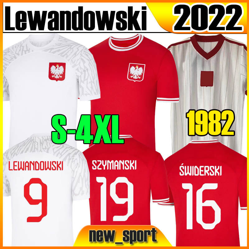 

4XL 2022 LEWANDOWSKI Soccer Jersey WORLD CUP Home away 22/23 red white GROSICKI #11 PISZCZEK MILIK PoLAnD Retro 1982 Jerseys football new sport Men Shirts uniforms