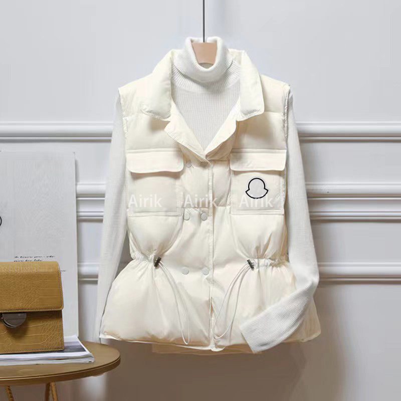 

Womens Downs Parkas White duck Vest Down Quilted Pockets Warm Jackets Women Winter Hood Long With Jacket Coat Outdoor size, Extra dust bag