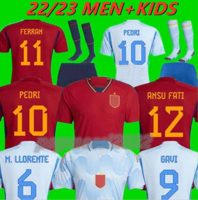 

2022 Spain soccer jerseys 22/23 WORLD CUP MORATA KOKE GAVI PEDRI FERRAN SERGIO National Team Shirt JORDI ALBA SARABIA GARCIA SARABIA LAPORTE Football Uniform 666
