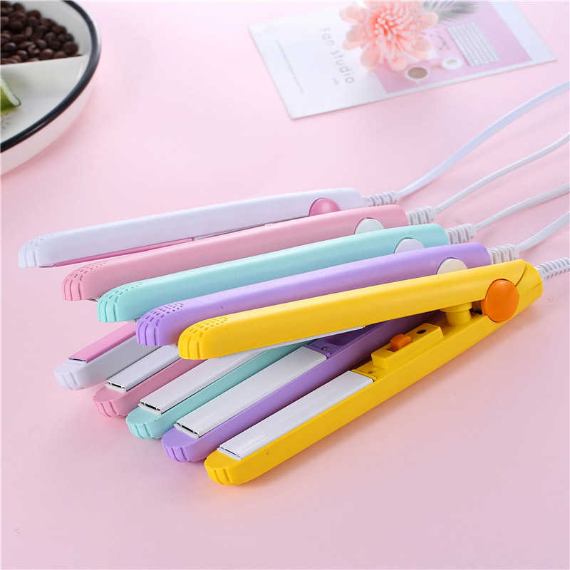 Hair Curlers Straighteners Mini Plancha De Cabello Portable Straightener Straightening Curling Flat Iron Fast Heating Styling Tools L260605-image-814445714