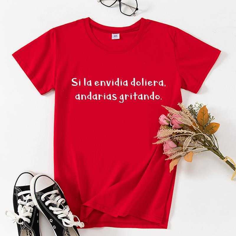 

Spanish Phrase Camiseta T Shirts Mujer Short Sleeve Women T-shirts Aesthetic, Color1
