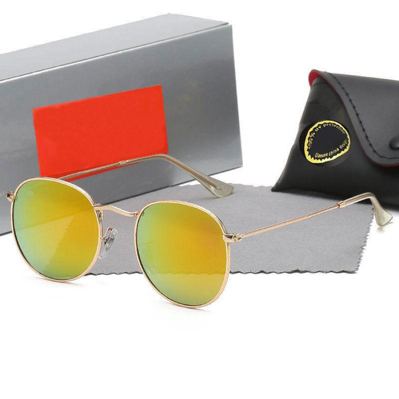 Top Quality Glass Lens eyeglass Booe Ban Men Classic Brand Retro women Mirror Sunglasses Pilot Luxury Designer Eyewear Round Sun Glasses UV Prote