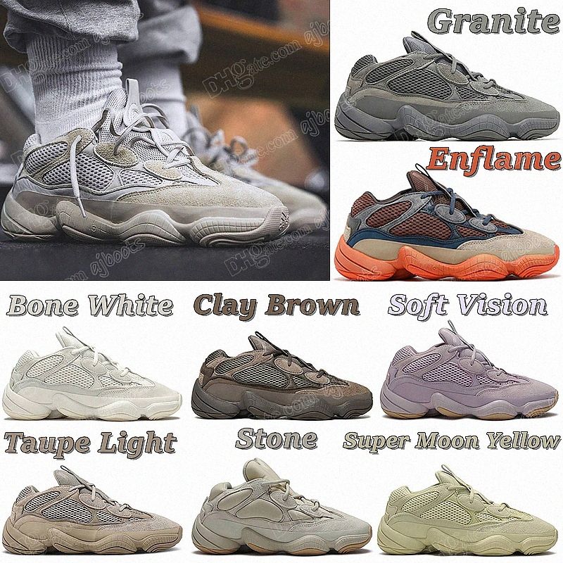 

With Original Box Running Shoes Designer 500 Mens Women Mesh Blush Granite Clay Brown Enflame Soft Vision Utility Black Taupe Light on YCFV, 1# 500 granite