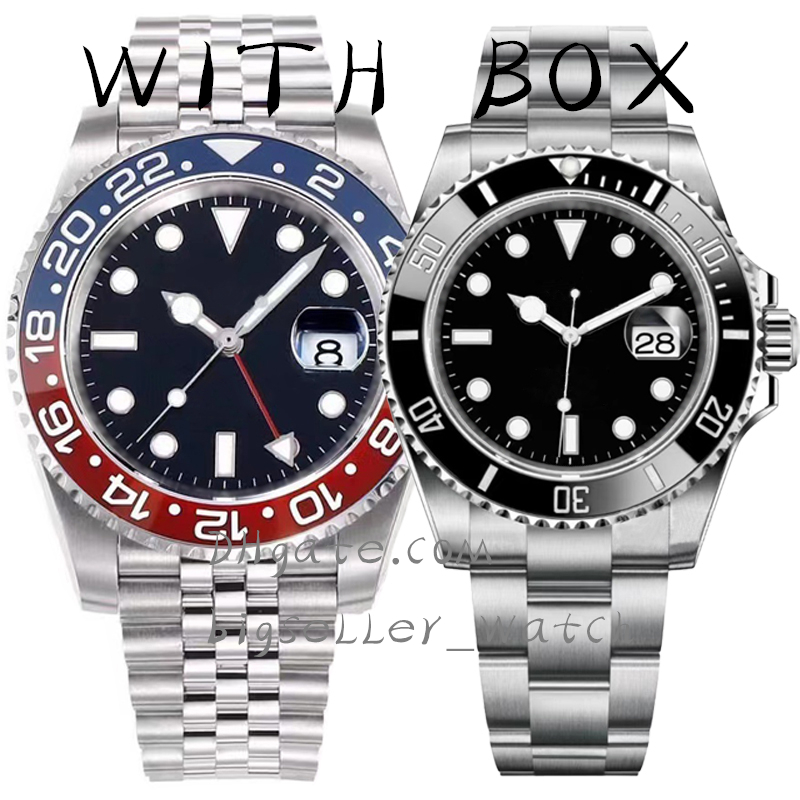 

Mens Ceramic Bezel Watch Automatic Mechanical 40mm Movement Watches Luminous Sapphire Swim Automatic Montre de luxe, Box