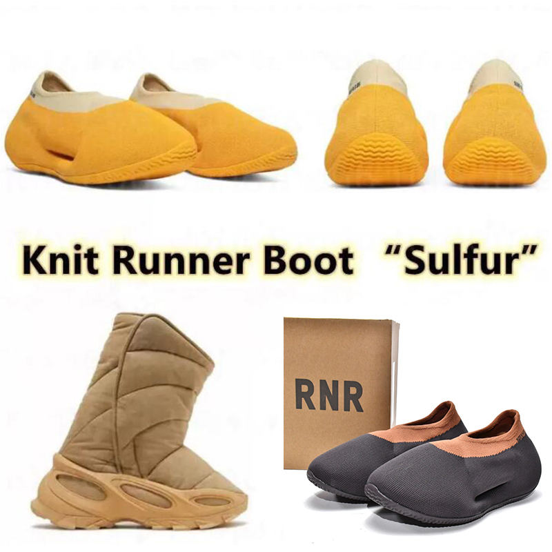 

2022 Running Shoes Knit Runner boot RNR Stone Carbon men women slip on breathable trainers Sulfur yellow Brown NSTLD Khaki fashion sneakers EUR 36-47