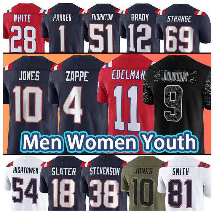 

Football Jerseys New''Englands''Patriots''custom 12 Tom Brady 87 Rob Gronkowski 10 Mac Jones 1 DeVante Parker 9 Matthew Judon 16 Jakobi Meyers 13 Jack Jones, Color