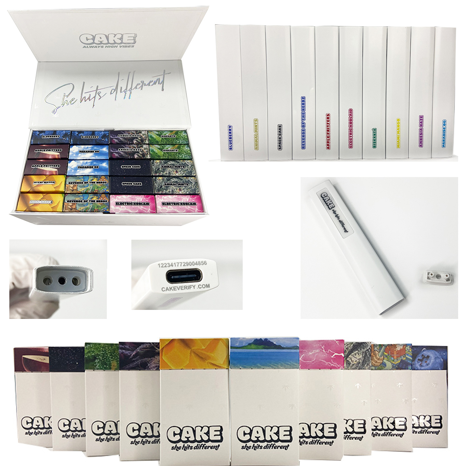 

Electronic Cigarettes New Arrives gen3 Cake Disposable Vape Pen 280mAh Rechargeable Battery 1ml Empty Vapes Cartridges For Oil Carts Device Pods Vaporizer Pod
