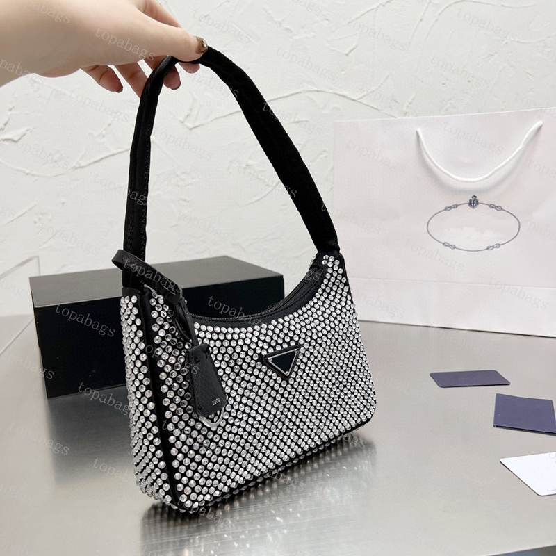 

Pra Flash Drill Totes Bag Women's handbag Armpit Bags Ladies Luxury designer Fashion Shoulder Bags, 7 other items bags