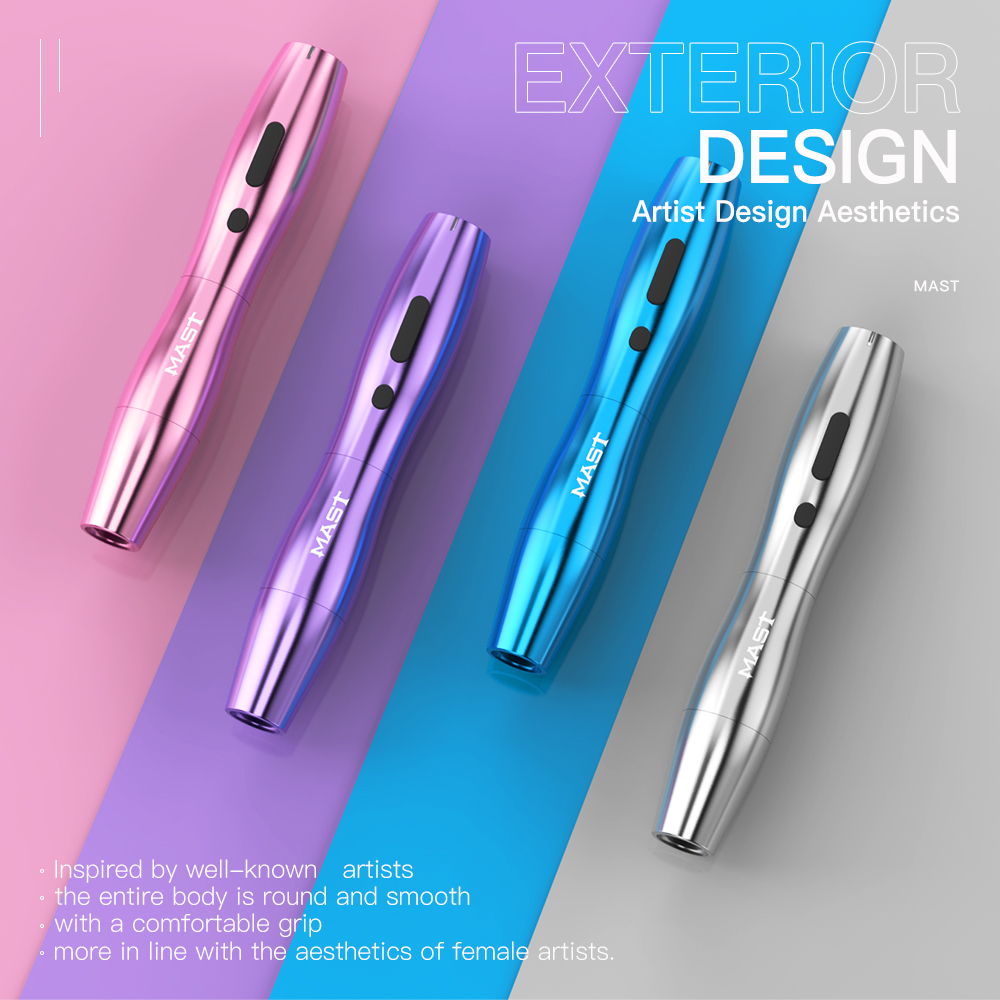 

Mast P20 Wireless Tattoo Pen Machine Rotary Gun 2.5mm Stroke for Tattoo Permanent Makeup SMP