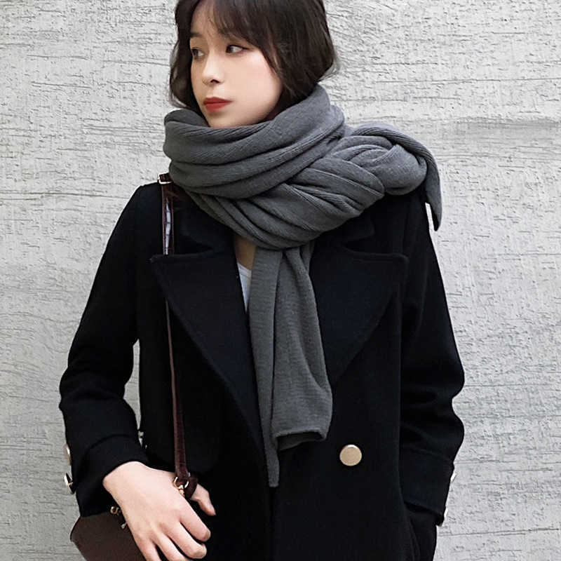 

ScarvesScarf women s scarf winter warm solid color imitation cashmere men s shawl Winter