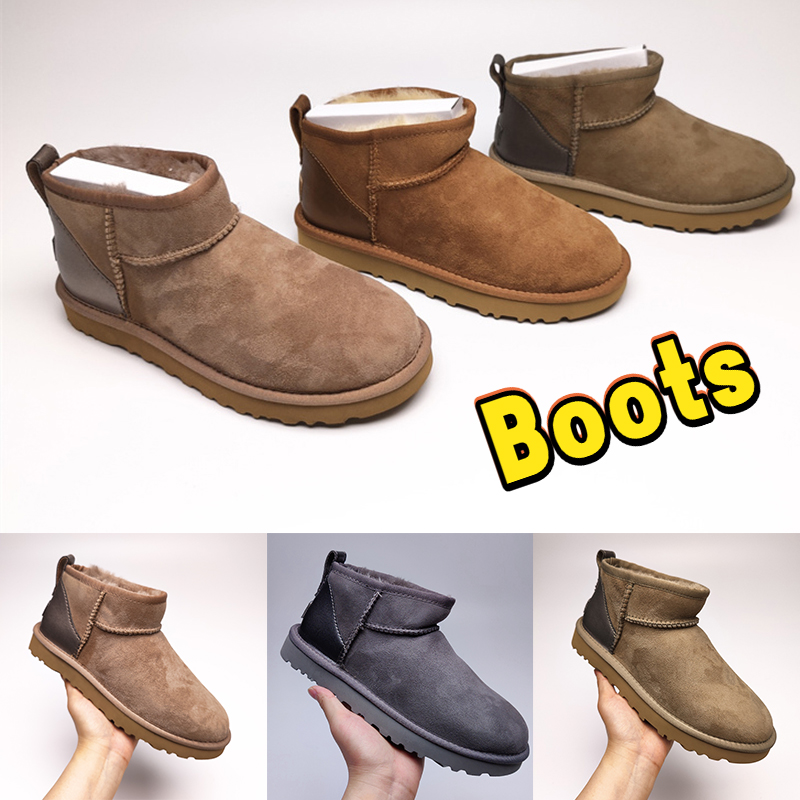 

ugglies boots Designer Winter Boots Women Australia Snow Boot Classic ultra mini Ankle booties shoes warm womens Chestnut Antilope fur Sheepskin Suede men TTFT, No shoes