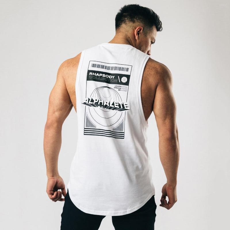 

Men's Tank Tops Solid Color Men Top 2022 Bodybuilding Tight Undershirt Gym Muscle Male Fashion O-neck Running Sports Sleeveless, White
