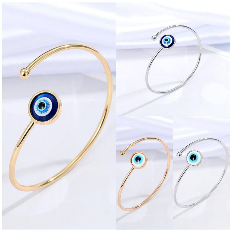 

Turkish Blue Evil Eye Bracelet Bangle for Women Girls Men Symbol Lucky Adjustable Cuff Bangle Protection Jewelry