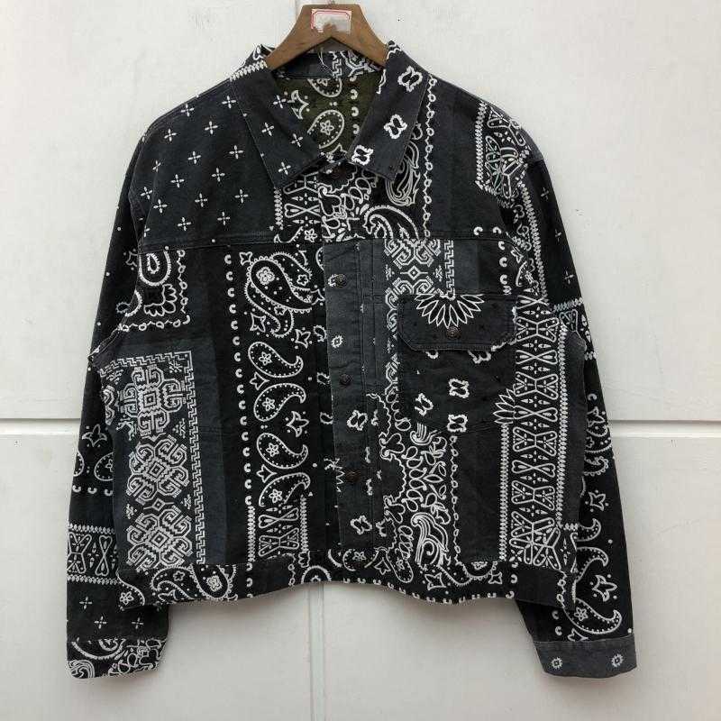 

Men's Hoodies & Sweatshirts Fleece Kapital Cashew Double Side Jacket Shirt Men Women 1 1 Quality Autumn Winter Denim Coat Men's Jackets, Black