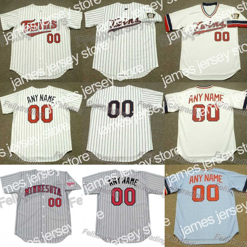 

Custom HARMON KILLEBREW TONY OLIVA GREG GAGNE JOE MAUER GARY GAETTI CHUCK KNOBLAUCH baseball jersey, White stripe