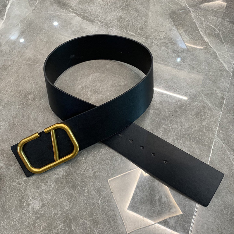 

Luxury Designer belts extra wide 7cm belt for women designer classic solid color gold letters of buckle men width beltss size 95-125cm beautiful, Width 7 cm